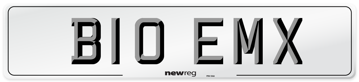 B10 EMX Number Plate from New Reg